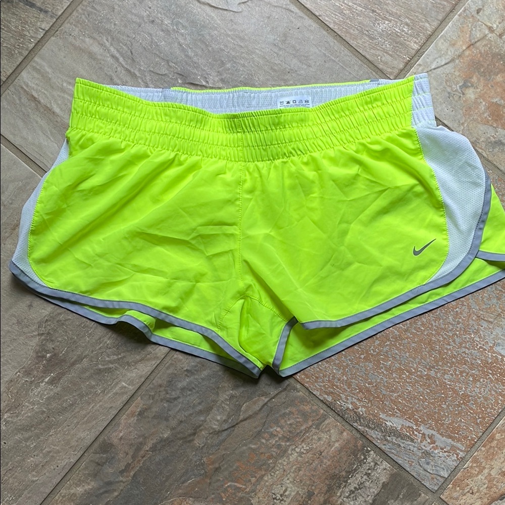 Nike Women's Neon Green Running Shorts